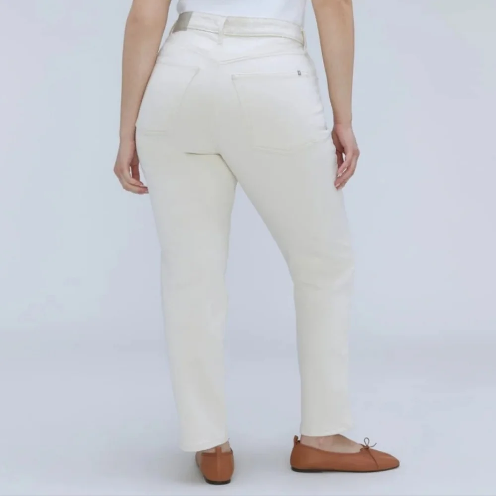 Everlane Cheeky Curvy Jean in Ecru Size 27 Regular - Picture 2 of 16